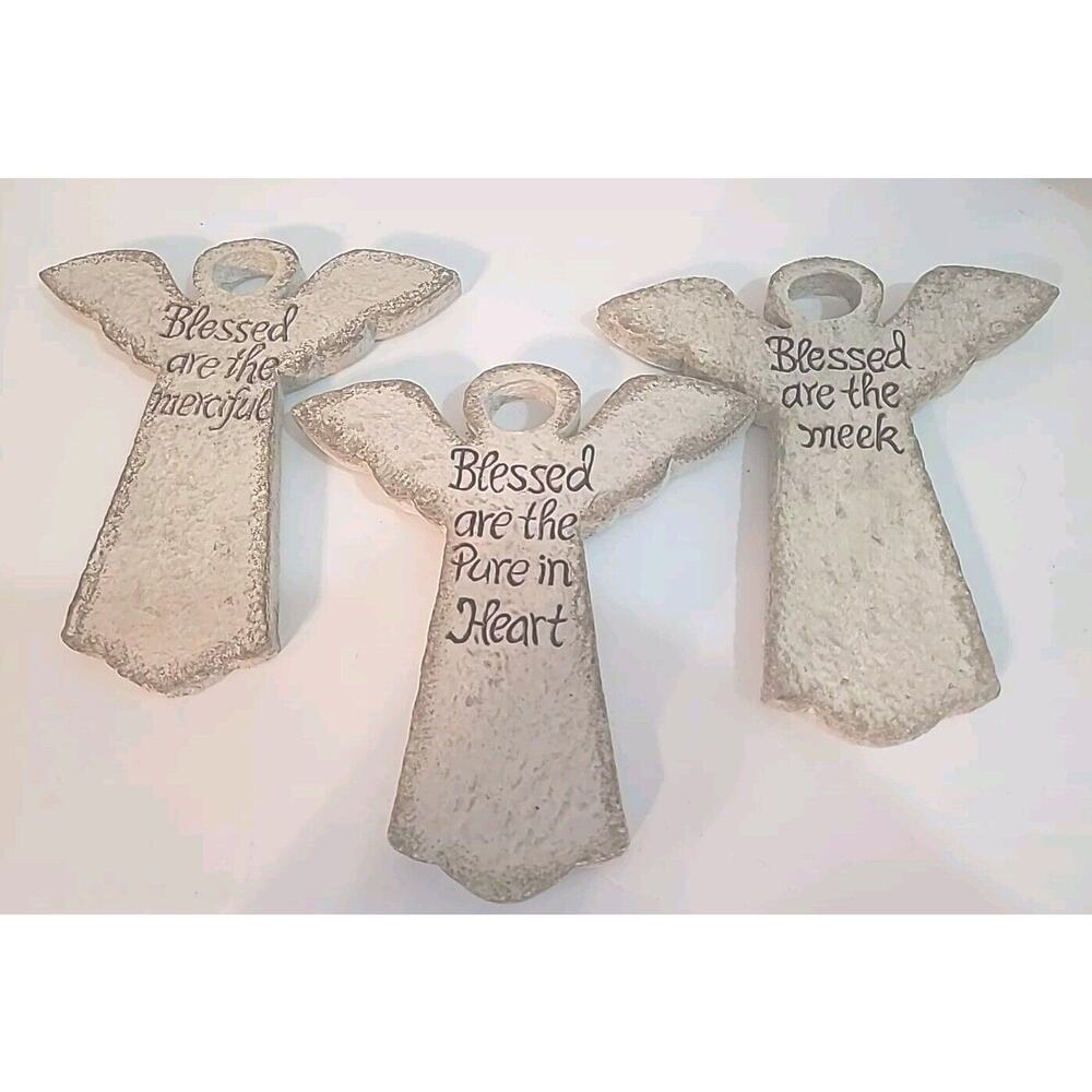 Christmas Decor Angel Wall Hanging Blessed are the Pure in Heart Meek Merciful